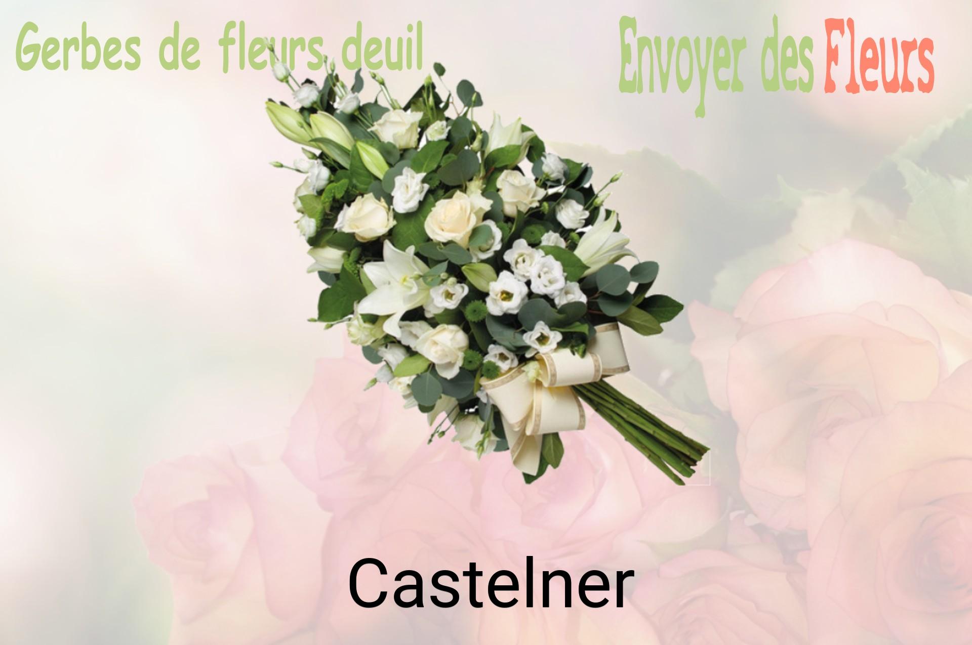 Gerbe de fleurs de deuil livrée à Castelner